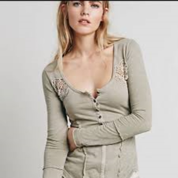 Free People Tops - Free People Crochet Detail Top